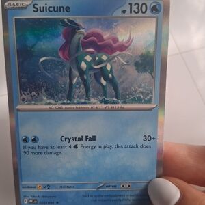 Pokemon Trading Card - Suicune with Blue and Purple
